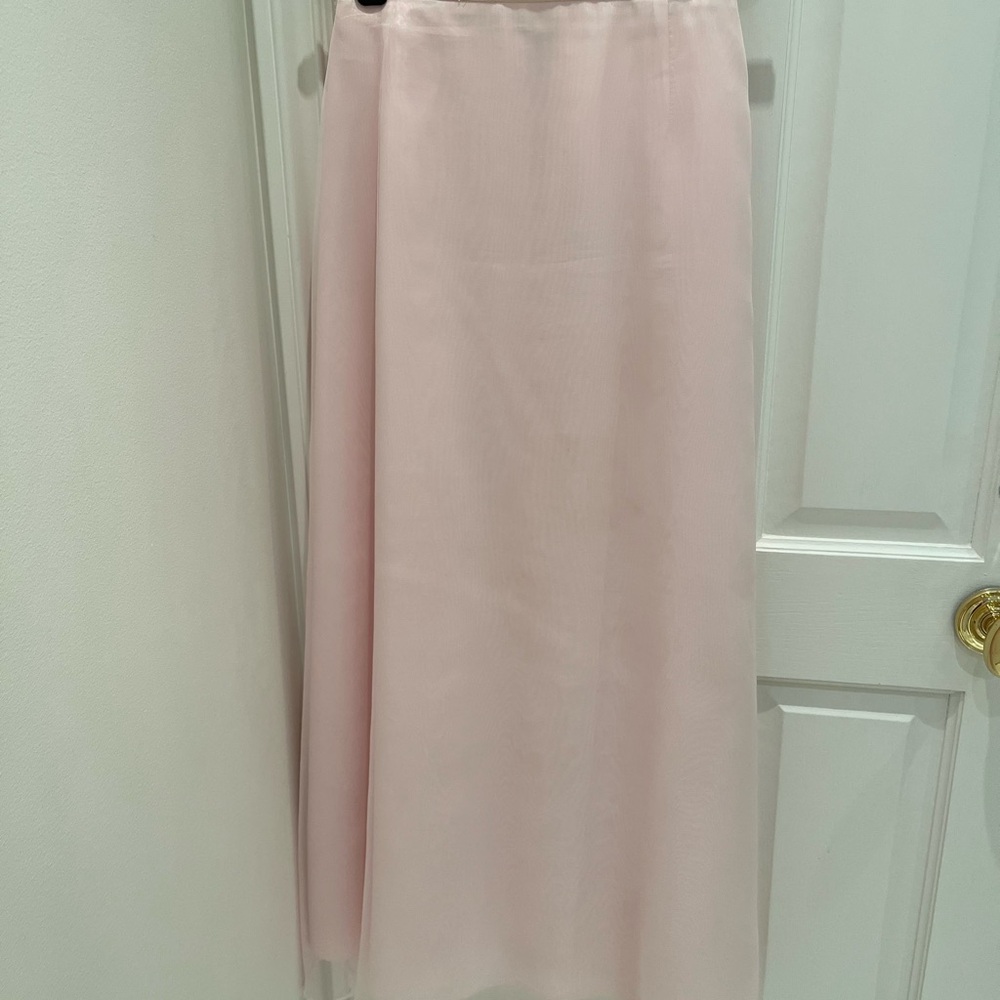 Soft Pink A-Line Maxi Skirt